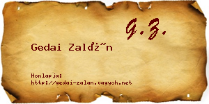 Gedai Zalán névjegykártya